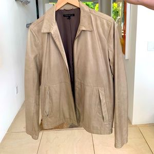 Light Theory leather jacket in cream/tan.  Can take more pictures .  Used